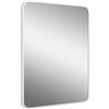 BD ART Specchio da parete rettangolare, 60 x 80 cm, bianco, telaio in legno MDF, grande specchio decorativo per corridoio, bagno e soggiorno, moderno specchio da parete (verticale e orizzontale)