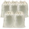 DUGYIRS 5 Pezzi Borsa in Cotone con Coulisse 30cm x 40cm, Sacchetti di Mussola per l'organizzazione,Shopping,Conservazione, Alimentari, Sacchetti di Frutta e Verdura