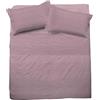 hermet Cristal, Set Lenzuola Letto Matrimoniale in Cotone, 100% Cotone,Completo Letto 2 Piazze, Lenzuolo Sopra, Lenzuolo con Angoli, Coppia Federe, Rosa