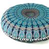 Eyes of India - 81,3 cm blu mandala grande cuscino da pavimento cuscino meditazione cuscino da seduta coperta hippie rotondo colorato decorativo bohemien accento boho chic cane letto indiano pouf