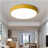 WDBZTJ Plafoniera a LED con Telecomando, Plafoniera Rotonda Dimmerabile con Paralume in Acrilico, Plafoniera Moderna per Soggiorno, Corridoio, Bagno, Camera da Letto,Giallo,23cm
