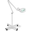 Tutto per l'Estetica Lampada con Lente Ingrandimento 5 Diottrie per Estetista con Stativo e Ruote, Luce Fredda 6400K 1100 Lumen, Lente 12 cm, Braccio Regolabile, Lampada Ingrandente Professionale per Centro Estetico e Lab