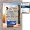 CABBEL Cornice 10x15 cm, Rovere scuro, robusta cornice in legno MDF, infrangibile, da appendere e da
