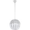 meineWunschleuchte Lampadario a sospensione con paralume in acrilico bianco trasparente Ø 30 cm