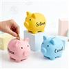 Smile lab Salvadanaio Personalizzato Bambini con Nome - Salvadanaio Maialino Infrangibile Apribile in Plastica Decorazione Casa Regalo di Compleanno Banca dei Soldi Personalizzato Riutilizzabile