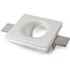 LAMPO FARETTO IN GESSO INCLINATO TONDO H 64 mm 230V