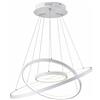 damastoreitalia Lampadario LED Moderno a Sospensione con 3 Anelli, 51W 4080LM, CCT Switch luce calda, fredda e naturale, Lampada da Soffitto per Soggiorno Sala da Pranzo