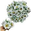 Rikyo 60 mini teste di papavero artificiali e stelo morbido, 45 mm, piccoli fiori di anemone con foglie verdi per fai da te, fermagli per capelli da sposa, torte, corpetto da polso, ghirlanda, braccialetto