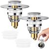 Dachiy Tappo Lavandino Bagno 2 Pezzi, Tappi Bidet Universale Pop Up, Per Il Foro Di Drenaggio Di 32-42 Mm, Tappo Vasca Da Bagno Di Scarico In Metallo Per, Cucina, Filtro Lavandino Bagno, Tappo Bidet