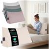 DreamRoots Cuscino Schienale per Letto, Testata e Divano - Cuscino da Lettura Triangolare Testiera Letto Matrimoniale, 70x40x20 cm Velluto a Coste 380 g/m², Fodera Amovibile e Lavabile Crema