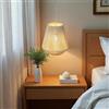 JHY DESIGN Lampada a sospensione a batteria, 20,3 cm di altezza, in corda di cotone, senza fili, con telecomando e timer di 6 ore, luce ambientale a LED bohémien calda per camera da letto, dormitorio