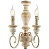 Bonetti Illumina Applique Shabby Chic Cascina Bianco Tortora Vintage 2 Luci E14