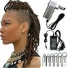 HUFACAI Dreadlocks Maker con 6 teste, macchina istantanea per dreadlock per Locs, macchina portatile per trecce e uncinetto, extension per capelli fai da te veloci