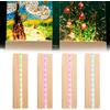 WIYETY Set di 4 supporti di base LED USB in legno con base a LED da scrivania, con interruttore USB, per piastre acriliche fai da te, per vetro smerigliato, piastra di cristallo