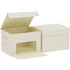 ENUMAIL Cubo di Stoccaggio in Tessuto con Manici,26x20x17cm,Grigio,2 Pezzi