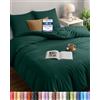 Utopia Bedding Copripiumino Matrimoniale 240x220 - Microfibra Copripiumino 240x220cm + Federe 65x65cm (Smeraldo)
