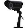CLISPEED Telecamera Finta da Esterno in Abs Staffa Regolabile, Simulazione Alta, per Uso Interno e Magazzini, Alimentata da 2 Batterie Aaa, Colore Nero