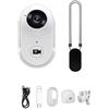 EpheyFIF Action Camera WiFi, IPX7 impermeabile per MINI DV con supporto per casco, HD Vlog Cam per ciclismo e sport all'aria aperta, design compatto indossabile (nero) (bianco)
