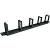 A-LAN Pannello guidacavi A-Lan Alantec 1U 19" 5 manici in plastica e striscia di spazzole Nero [PK048]