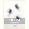 FrameWorks Cornice per poster in alluminio spazzolato dorato con plexiglass, 45,7 x 61 cm, confezione da 1