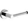 Gedy Felce Plus - Portarotolo di carta igienica da bagno, cromato, in acciaio inox, adesivo, senza foratura, 15,5 x 7,8 x 5,6 cm