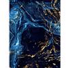 Wee Blue Coo Abstract Dark Blue Gold Water Large Wall Art Print Canvas Premium Poster Astratto Blu Oro acqua Parete Manifesto