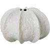 DRW Vaso da tavolo in ceramica con striature in bianco, 21 x 32,5 x 32,5 cm