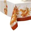 Threadmade Elrene Home Fashions, tovaglia autunnale con motivo zucche, resistente alle pieghe, rettangolare, 152,4 cm x 366 cm, multicolore