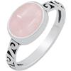 Sterling Silver Jewelry Anello solitario da donna con pietra preziosa naturale, placcato in argento Sterling 925, forma ovale, realizzato a mano, leggero, gioiello alla moda, perfetto per anniversario di matrimonio e