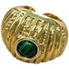HUANGBONIG Anello creativo e personalizzato in agata nera, anello retrò malachite