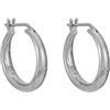 Brandlinger ® Atelier - Orecchini a cerchio in argento sterling 925 placcato oro 18 carati, diametro 16 mm, per donne e ragazze e Argento, colore: argento
