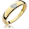 MARKO Signore dorate di cuori, decorate con diamanti da 0,02 carati | 14 carati oro (585) | Anello d'oro da donna | Anello per donne #20