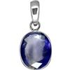 INDIA MADE Medaglione placcato argento con zaffiro blu 11,00 ratti certificato al 100%, pietra Nilam/Neelam Rashi Ratan, per uomini e donne, certificato in laboratorio, argento 9224, zaffiro