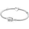 Charm Buddy - Bracciale da bambina in stile Pandora, decorabile con ciondoli in argento e perle, 15 cm
