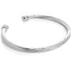 jewellerybox Braccialeper Uomo Attorcigliato Torcente in Argento Sterling