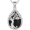 Friggem Collana con albero della vita, 925 argento sterling, ciondolo a forma di albero della vita, collana con nodo celtico, gioielli con albero della vita, regali per donne e ragazze, 1.18*1.18 Zoll
