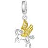 CYCUFF Ciondoli in argento sterling 925 adatti per collane con ciondoli, bracciali, pendenti, perline, gioielli, regalo per familiari, amici e donne, FASCINO, Argento sterling, Zirconie sintetico