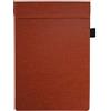 MengH-SHOP A4 Portablocchi PU Organizer Cartella Portadocumenti con Pinza per Organizzare Fogli e Documenti per Menu Ufficio e Scuola, Marrone