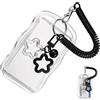 YIPFEN 1 pezzo Cornice Fotografica Onde con Portachiavi, Photocard Holder, Portafoto, Custodia per Carte Trasparente, Protezione Creativa per Carta Bus e Studenti