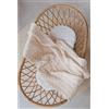 BAMBOOM Coperta Culla 100x75 Wrinkled + Spugna Peluche - Water Peach
