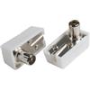 Seki IEC Connettore angolare coassiale a vite in metallo, set da 10 pezzi, connettore antenna per antenna TV, cavo coassiale, ricevitore e impianti satellitari, collegamento stabile a 90° per