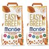 Generico Monge Easy Green Lettiera Vegetale Naturale per Gatti, 100% Mais Italiano, Lunga Durata, 2 Confezioni da 3,8 Kg