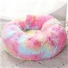 DOTBUY-SHOP Cuccia Cane Rotondo, Peluche Cuccia Gatto e Cane Cuscino per Cani, Lavabile Cuscino per Animale Domestico, per Cani Gatti Gattino (40cm,Arcobaleno)