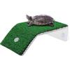 LuckyOpt Erba Rampa per Tartaruga, Forma di Piante Simulate con Inclinazione, Rampa da Arrampicata per Prato Piccoli Rettili, Rana, Terrapin, Terrazza per Tartaruga per Trepare e Prendere il Sole (S)