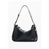 Desigual, borsa effetto pelle quadrata, Poliuretano, Nero, U