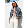 Desigual, giacca di jeans ricamata, Cotone, Blu, L