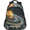 Wzzzsun Pianeti Dell'Universo Del Sistema Solare Zaino Bambini Ragazze Ragazzi Zainetti Scuola con Riflettenti Daypack Borsa da Viaggio per Donna Uomo
