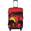 HLBSDM Coprivaligia elastico per valigia con motivo tramonto africano, Ftis, da 25 a 28 pollici