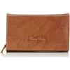 Money Maker, Portamonete da donna in cuoio dorato donna - Marrone (Natural), One Size