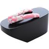 Kawaii-Story K-G-80-2 Rosa Sakura Fiori Legno Nero Originale Giappone Geta Sandali Tabi Kimono Geisha Infradito 10,5 cm plateau, Colore: rosa., 39 EU Larga